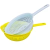 【 Zone 3-13 】 Thickened long-handled draining basket 10/ bundle 360/ piece Thickened long-handled draining basket Vegetable draining basket Handle portable kitchen draining basket 1 yuan 2 yuan wholesale Item Picture